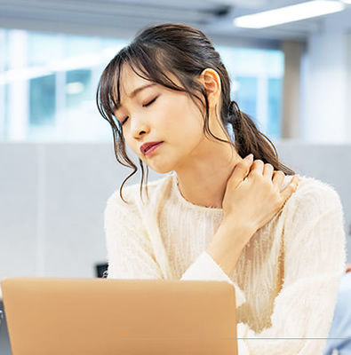 毎日のデスクワークで首や肩が痛い